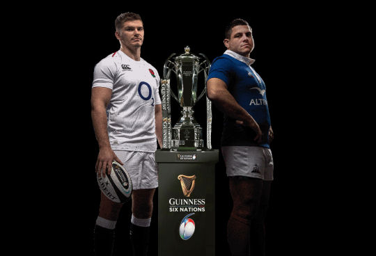 Owen Farrell Guilhem Guirado Guinness Six Nations trophy 2019